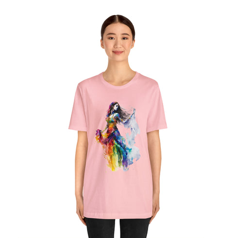 Rainbow Belly Dancer's Pose - Short Sleeve Tee